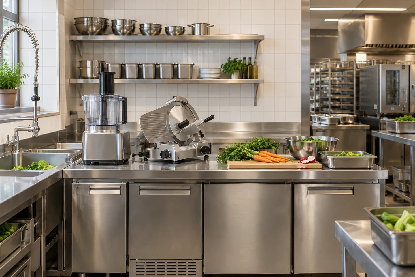 Professional food preparation workstations