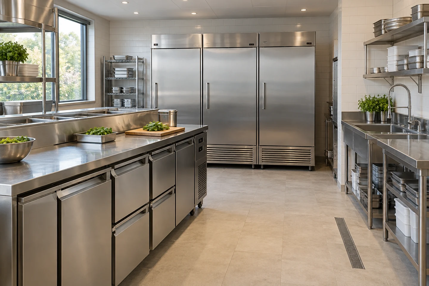 Commercial refrigeration and cold preparation room