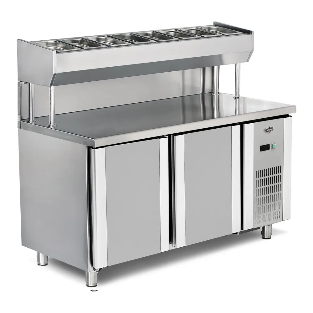 REFRIGERATED PIZZA PREP COUNTER (GRANITE TOP)